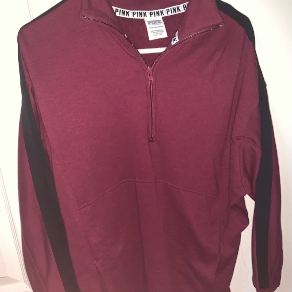 PINK magenta quarter zip